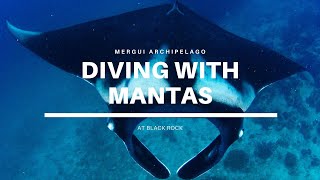 Diving with mantas at Black Rock in Burma