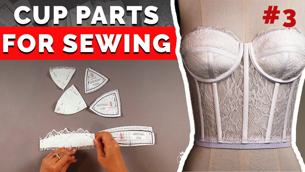 Preparing Corset Cup Parts for Sewing
