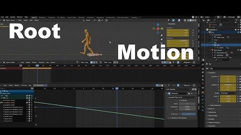 Add Root Motion. Blender to O3DE Character Animations