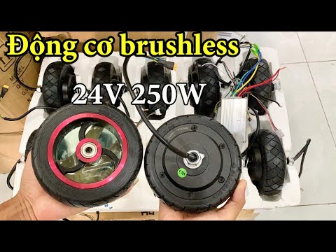Động Cơ Không Chổi Than Liền Bánh Xe 24V 250W Chế Xe Scooter , Xe Điện Ván Trượt Điện
