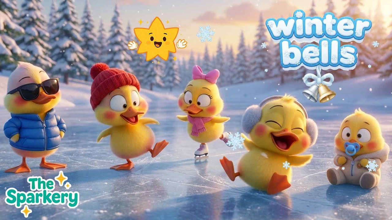 Five Little Ducks Winter Adventure | Cozy Winter Song for Kids | Nursery Rhymes & Toddler Songs