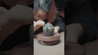 Making a purple clay teapot