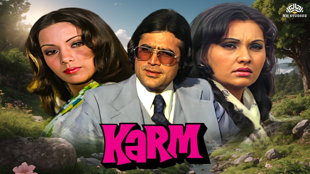 Rajesh Khanna, Vidya Sinha and Shabana Azmi Shaandaar Movie Karm 1977