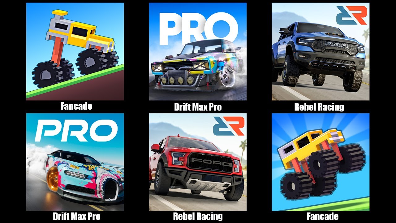 Fancade Drive Mad,Drift Max Pro,Rebel Racing