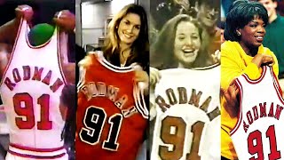 Every Lucky Fan Who Got Dennis Rodman's Jersey 🖤