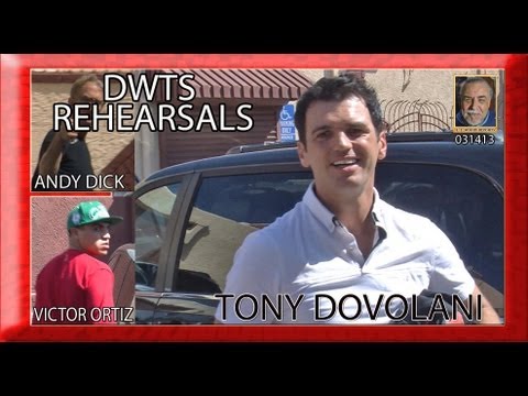 Tony Dovolani, Andy Dick, Victor Ortiz at DWTS Rehearsal 031413