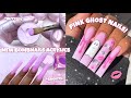 MEAN GIRLS INSPIRED GHOST NAILS 💋 | BOMBNAILS NEW COVER ACRYLICS | EASY HALLOWEEN NAIL ART