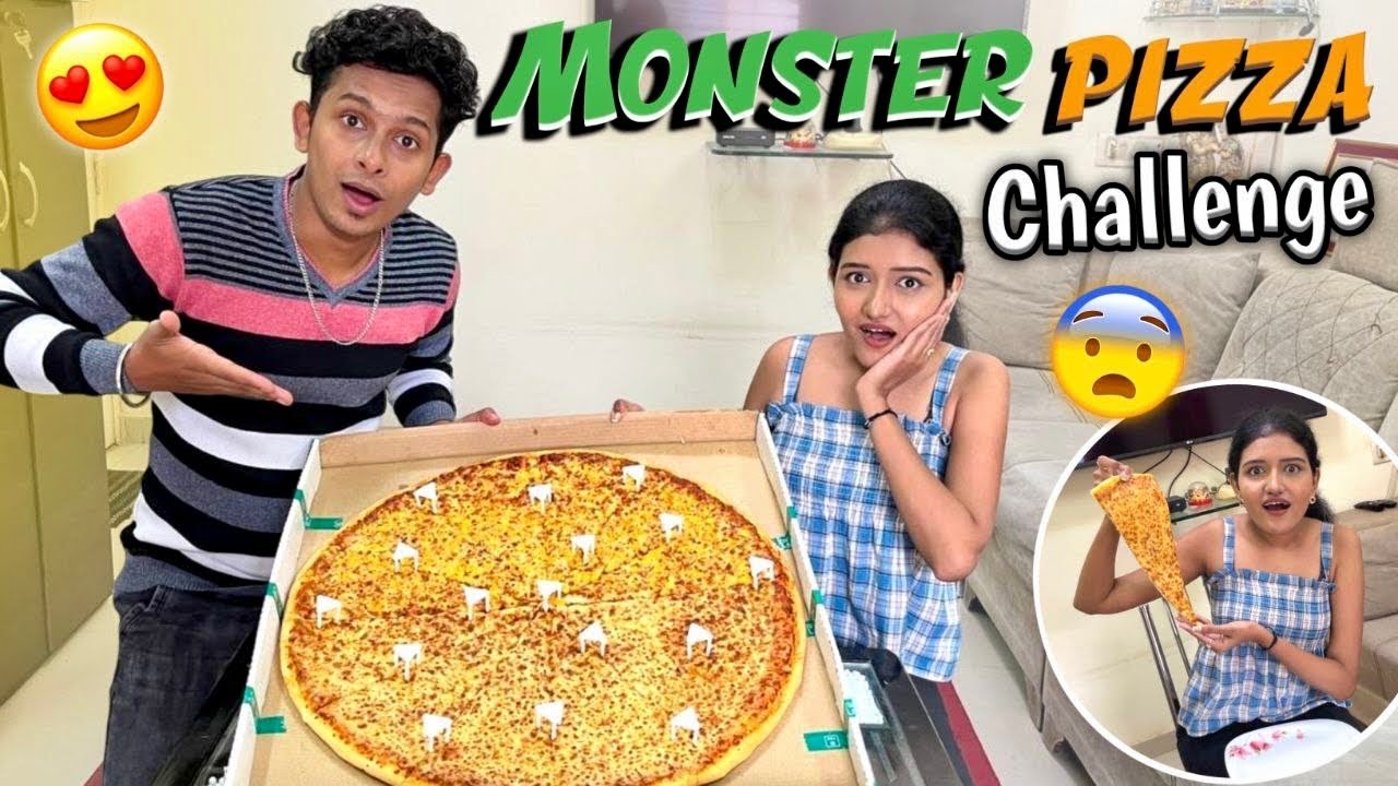 Largest Pizza Eating Challenge🤩🍕 - YouTube