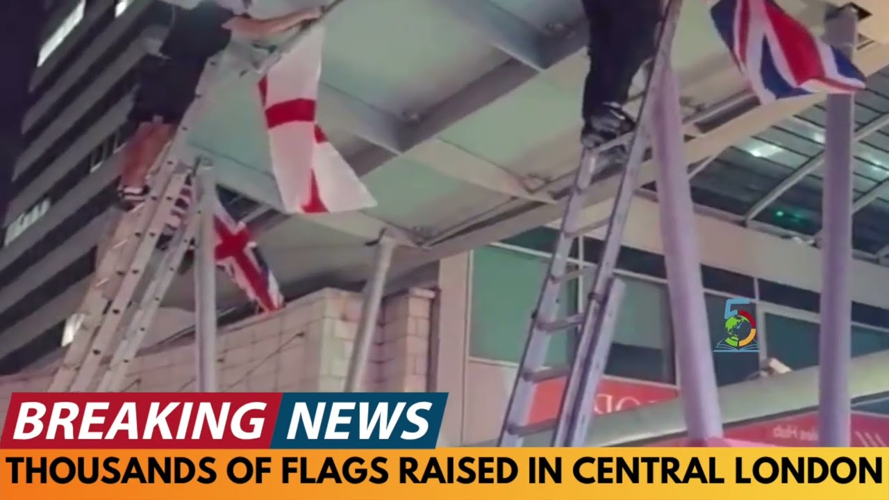 BREAKING NEWS: THOUSANDS OF FLAGS RAISED IN CENTRAL LONDON LAST NIGHT