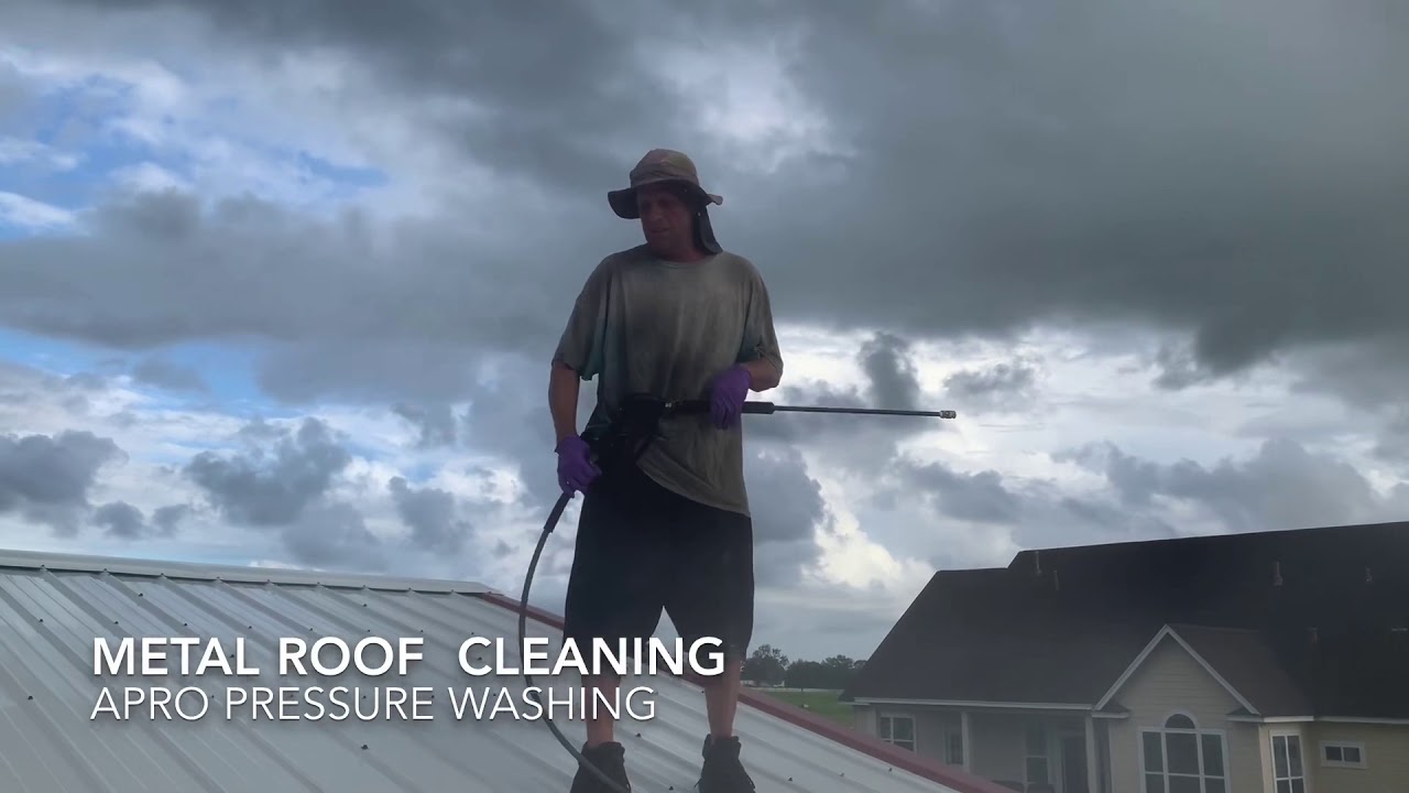 Pressure Washing Metal Roof YouTube