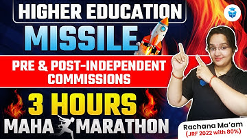 UGCNET Paper 1 | UGC NET Higher Education Marathon | Pre & Post Independent Commission | Rachana Mam