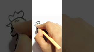 How to draw hen easily ✨ #Shorts #Drawing