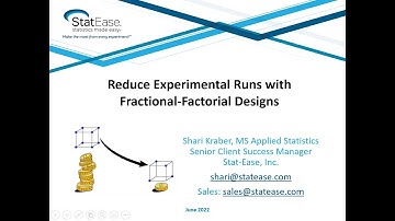 Reduce Experimental Runs via Fractional Factorial Designs