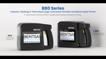 Bentsai B80 B85 portable large character handheld inkjet printer printing demo