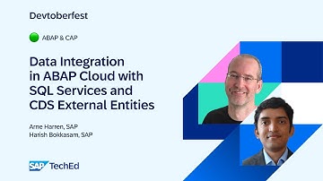 🟢 Data Integration in ABAP Cloud with SQL services and CDS External Entities