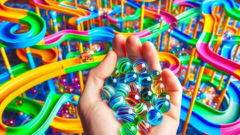 Marble Run course you can watch forever marble course creator course like Mario Kart Race ASMR