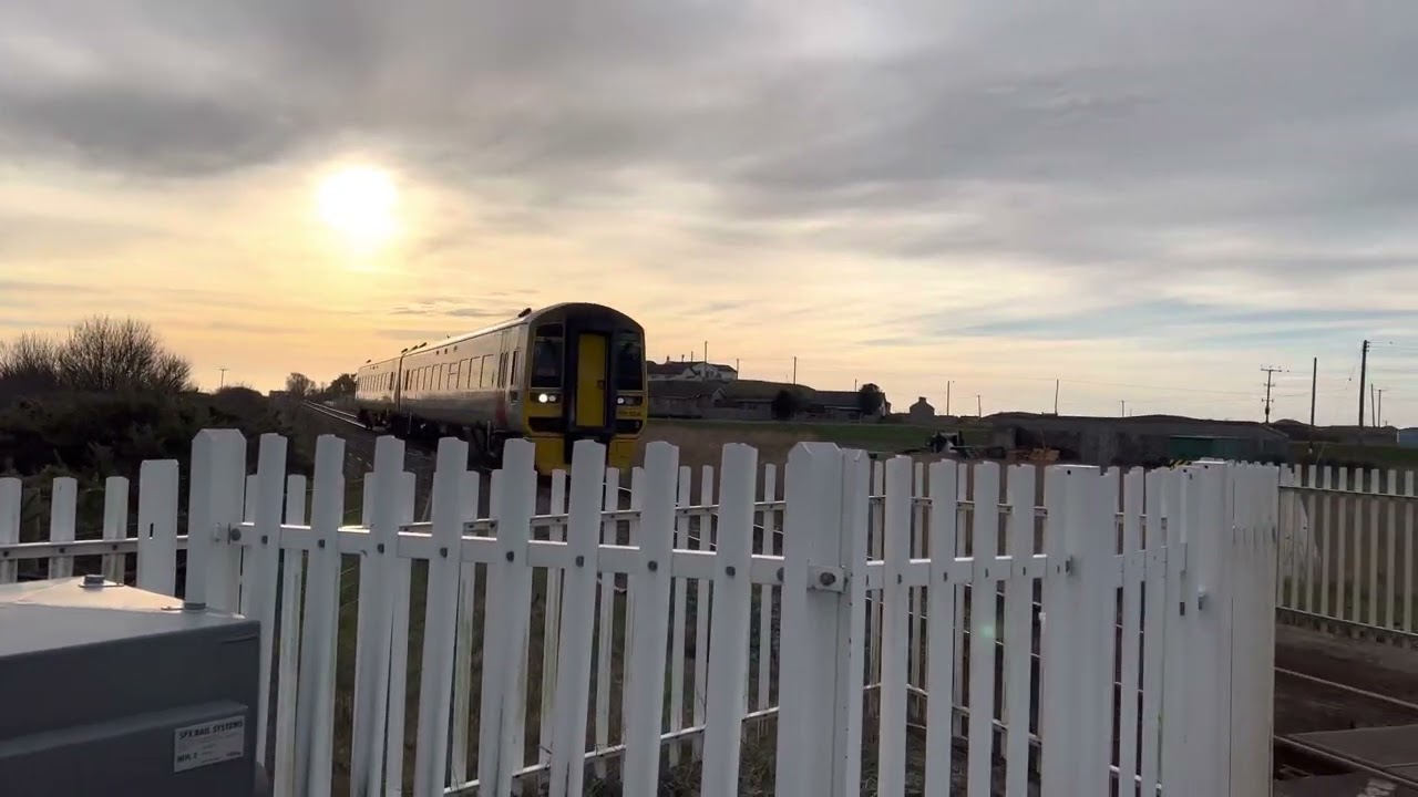 Train crossing the Leri river in Borth.