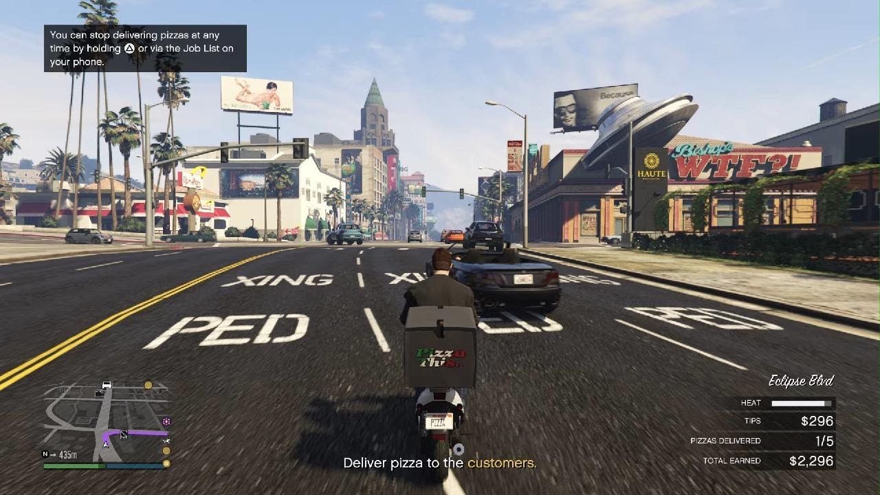 GTA 5 - pizza delivery and casino
