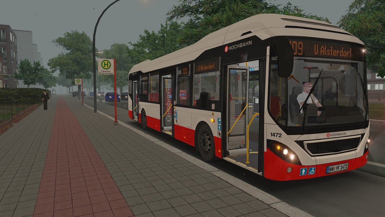 OMSI 2 || 109 to U Alsterdorf || Volvo 7900 || No Commentary || Hamburg
