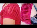 Trending pleated elbow Sleeve design || cutting and stitching peff Sleeve design