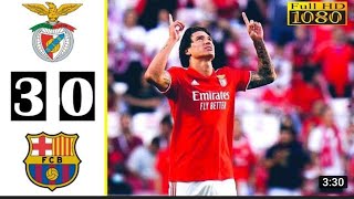 Benfica  3-0 Barcelona Geniş maç özeti #futbol