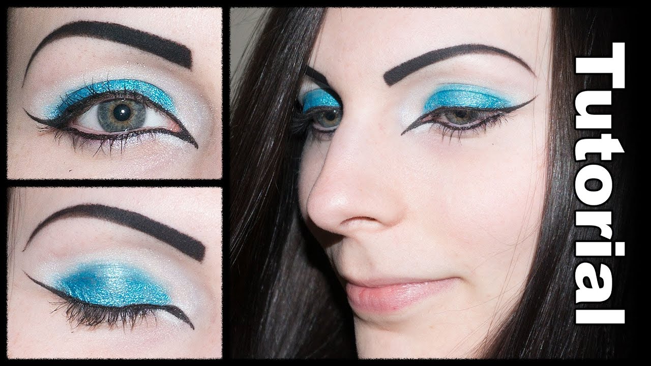 Blue Teal White Eyeshadow With Cat Eye Makeup Tutorial YouTube