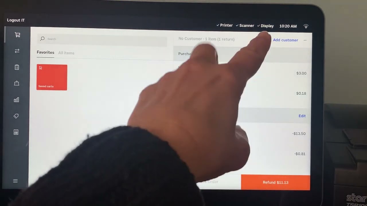 Exchange or return -issuing a gift card