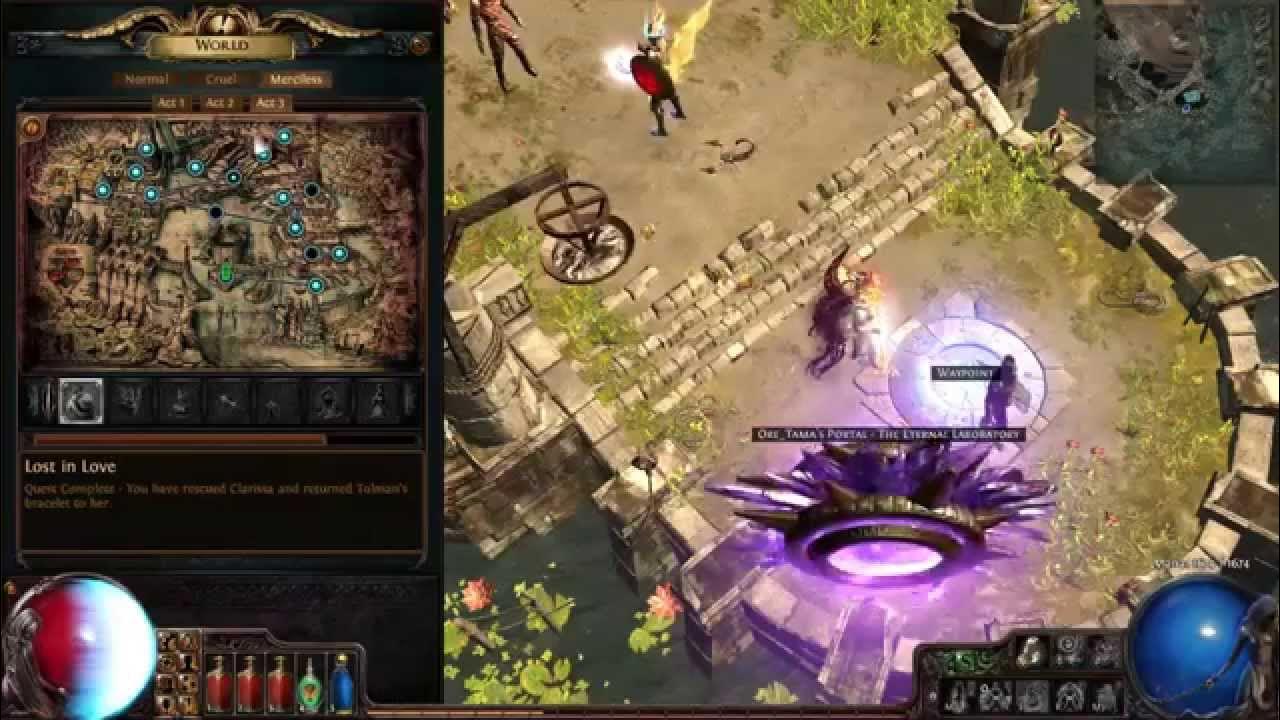 Path of Exile - 6L Zombies/Raging Spirits - Mapping - YouTube