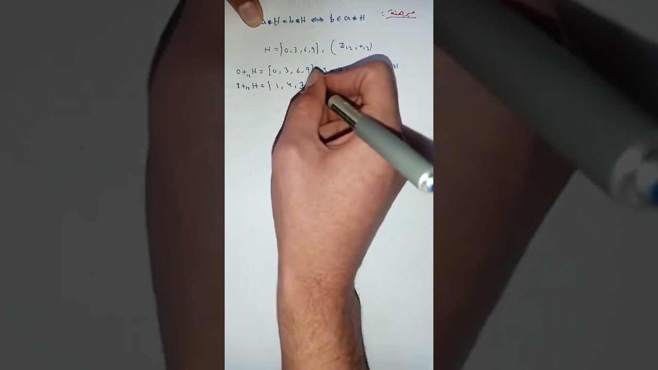 جبر الزمر - الزمر الجزئية ( المجموعات المصاحبة )