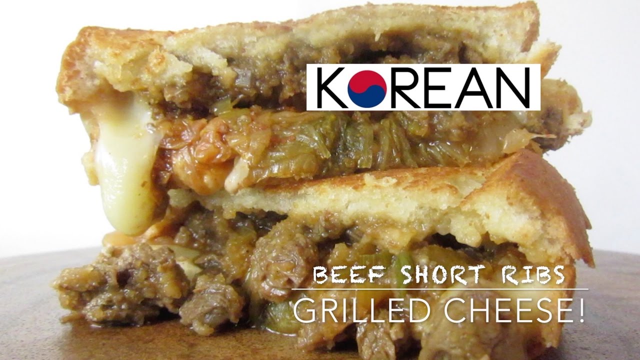 KOREAN Beef Short Rib GRILLED CHEESE Recipe on Let's Get Greedy! How to 53 YouTube