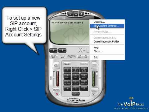 How to configure SIP accounts in X-lite softphone