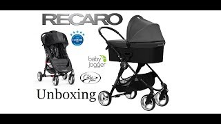 Unboxing Baby Jogger City Mini 4 Stroller Pram Recaro Performance Infant Capsule Seat Bassinet