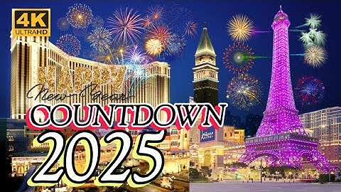 New Year's 2025 Macau celebrates with dazzling FireWorks display around Eiffel tower
