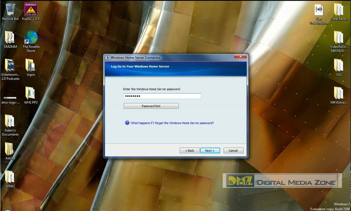 WHS Connector Password Fix YouTube