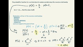 Actuarial Mathematics 2 (Recursive Relationship ~ Poisson) FULLY EXPLAINED (answer)
