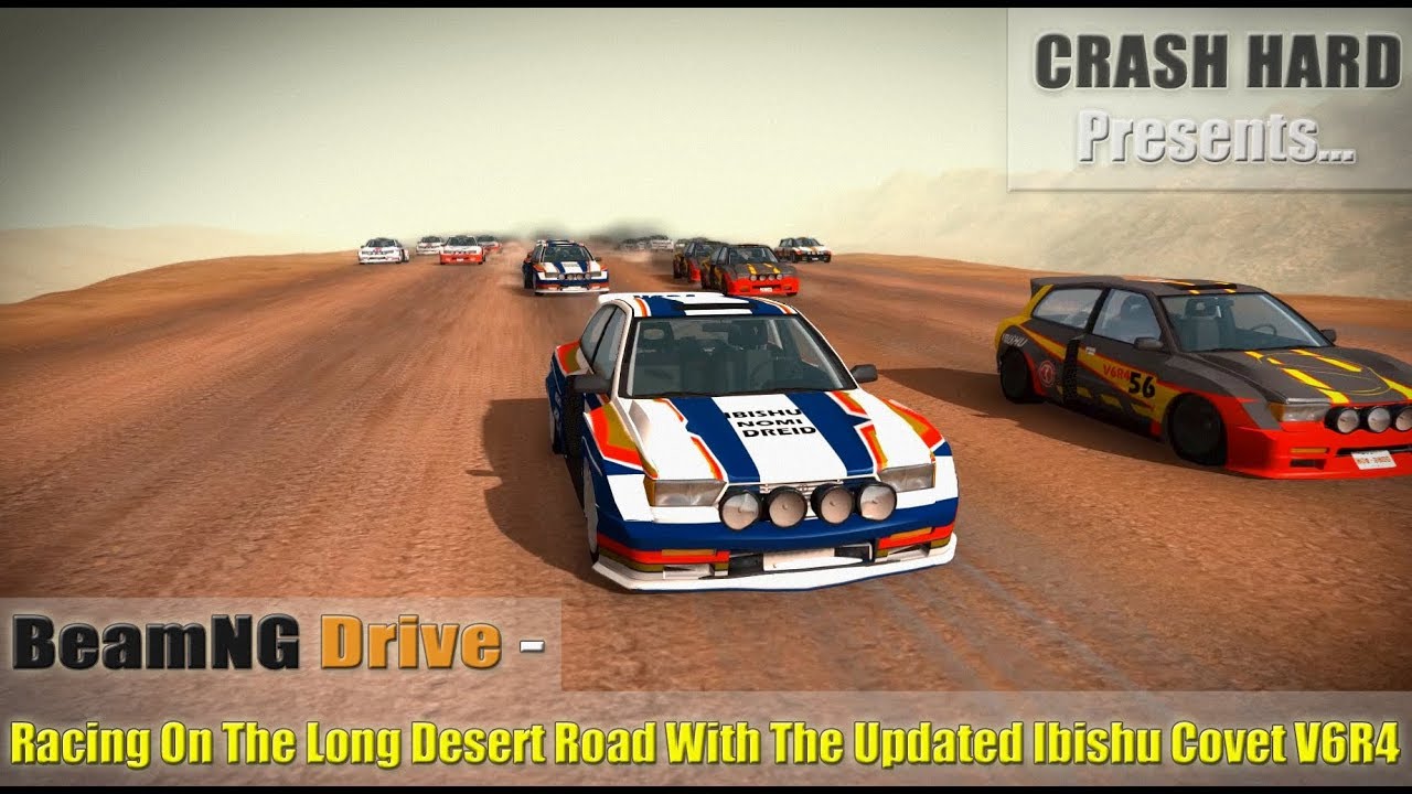 BeamNG Drive Racing On The Long Desert Road With The Updated Ibishu