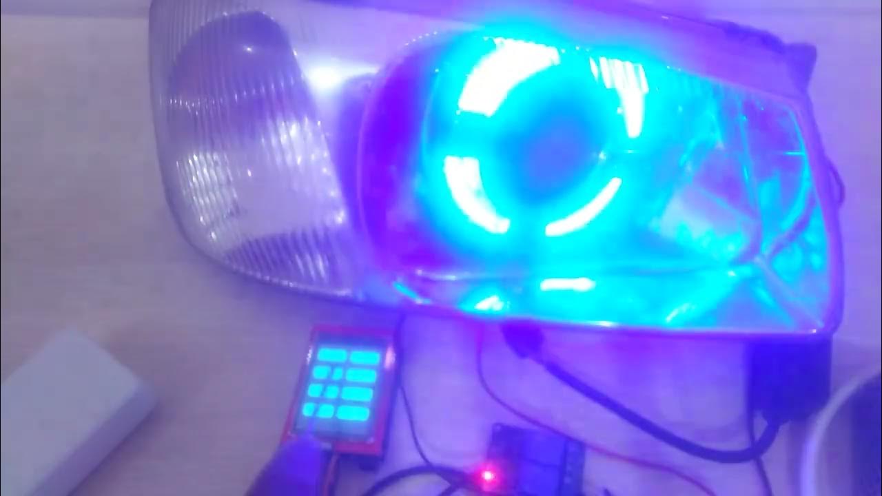 Arduino control head light projector - YouTube