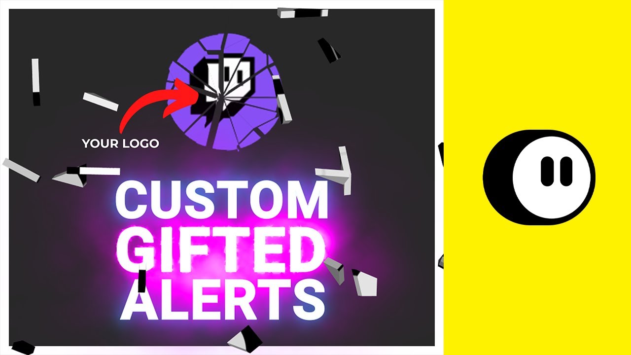Custom Logo Gifted Subscriber Twitch Alerts, Community Gift Alerts