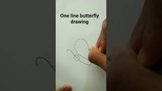 One line Butterfly drawing #drawing #shorts