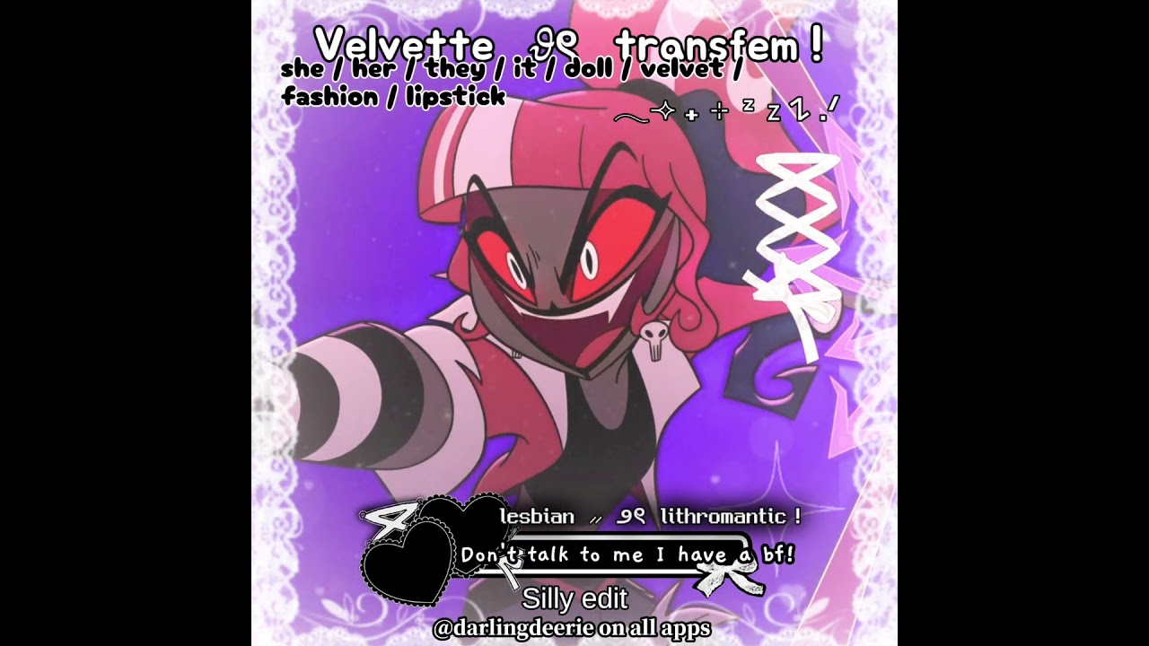 #STATICAPPLE mention — tags : #velvette #velvettehazbinhotel #husk #angeldust #huskerdust #vox #edit