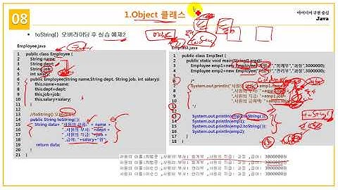 [초보자를 위한 Java Programming] 8.3 toString() 사용법