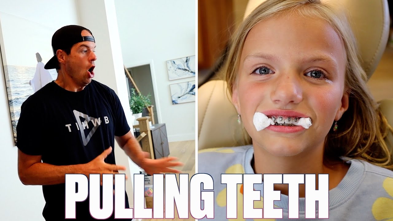 GOING FOR HER BROTHER'S RECORD OF MOST TEETH PULLED AT THE ORTHODONTIST