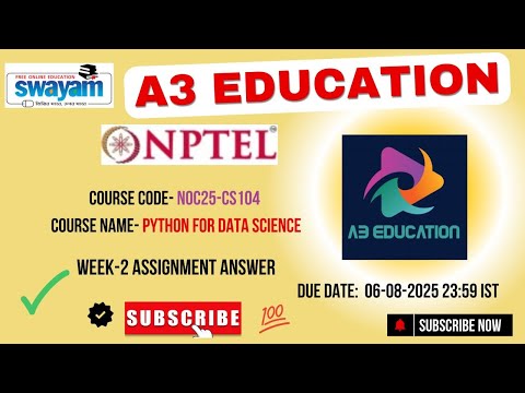 NPTEL Python for Data Science Week 2 Assignment Answers | NOC25‑CS104 | IIT Madras | July–Dec 2025