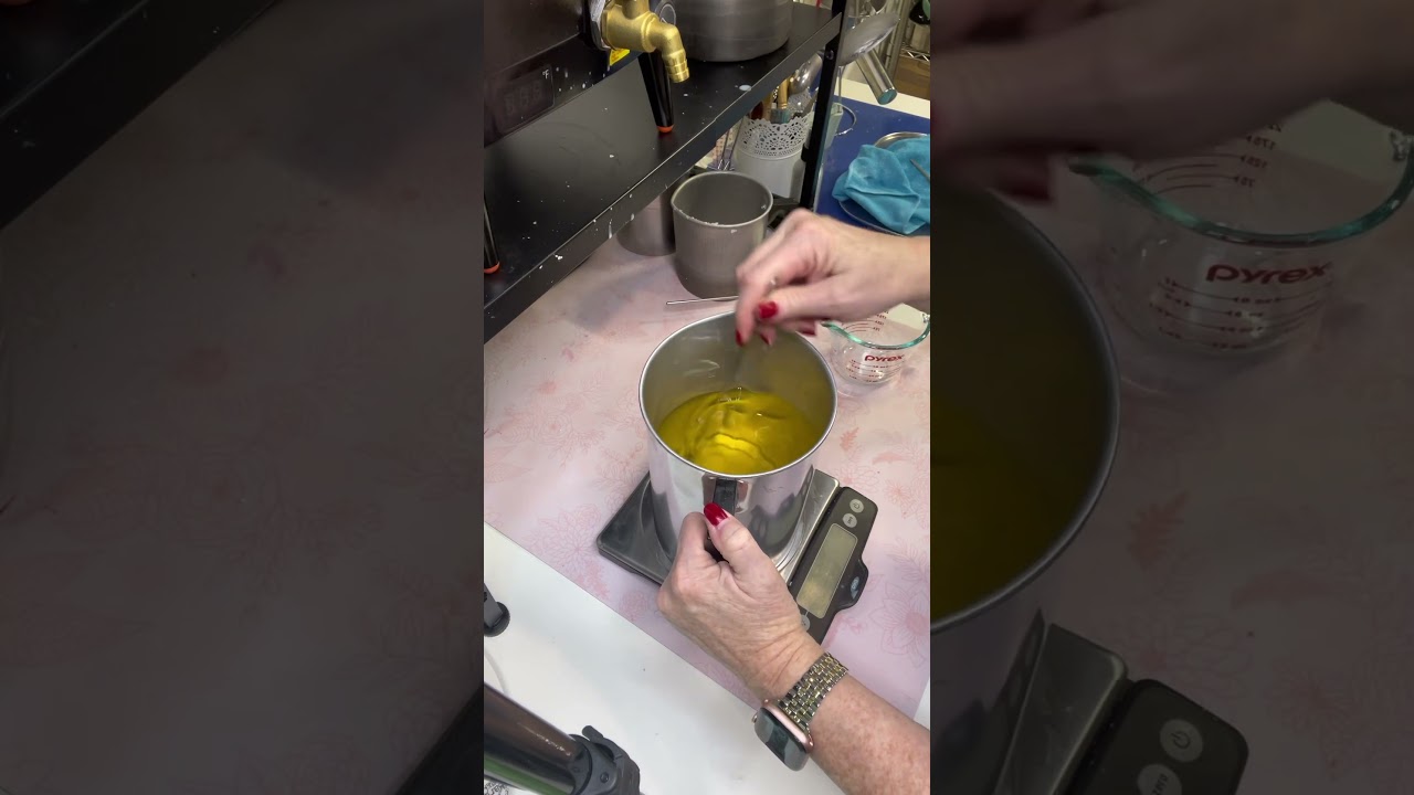 ✨Testing a new soy wax for my birthday candle with sprinkles. 