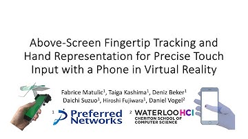 Above-Screen Fingertip Tracking and Hand Representation for Precise Touch Input with a Phone in VR
