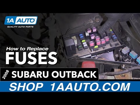 How to Check Replace Fuses 04-09 Subaru Outback