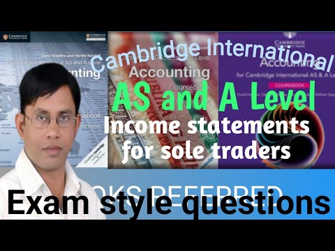 Thumbnail for C7P5 of CIE - ASAL - Accounting - Exam style questions from Income statement
