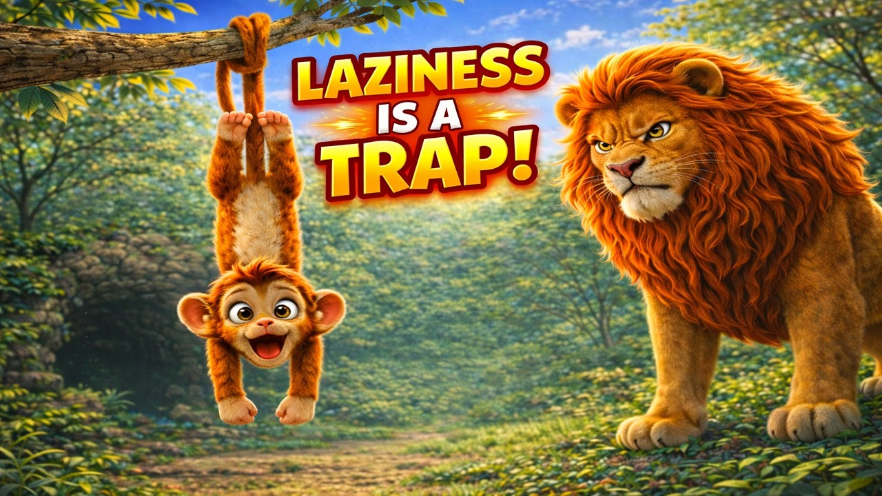 LAZINESS IS A TRAP!🚫 Why the Lion King Punished His Minister! | Moral Story in English