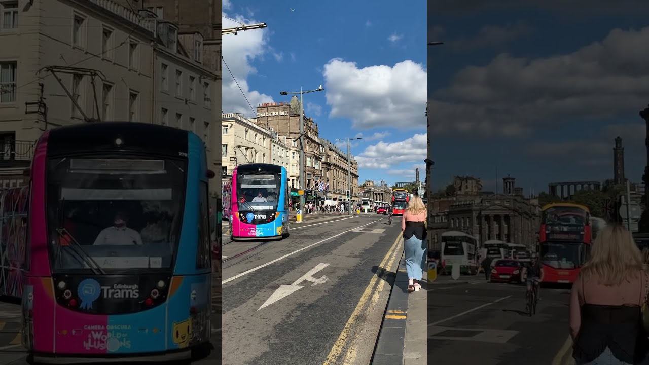 Trams In Out At St Andrews Princes Edinburgh Video Travel Trending
