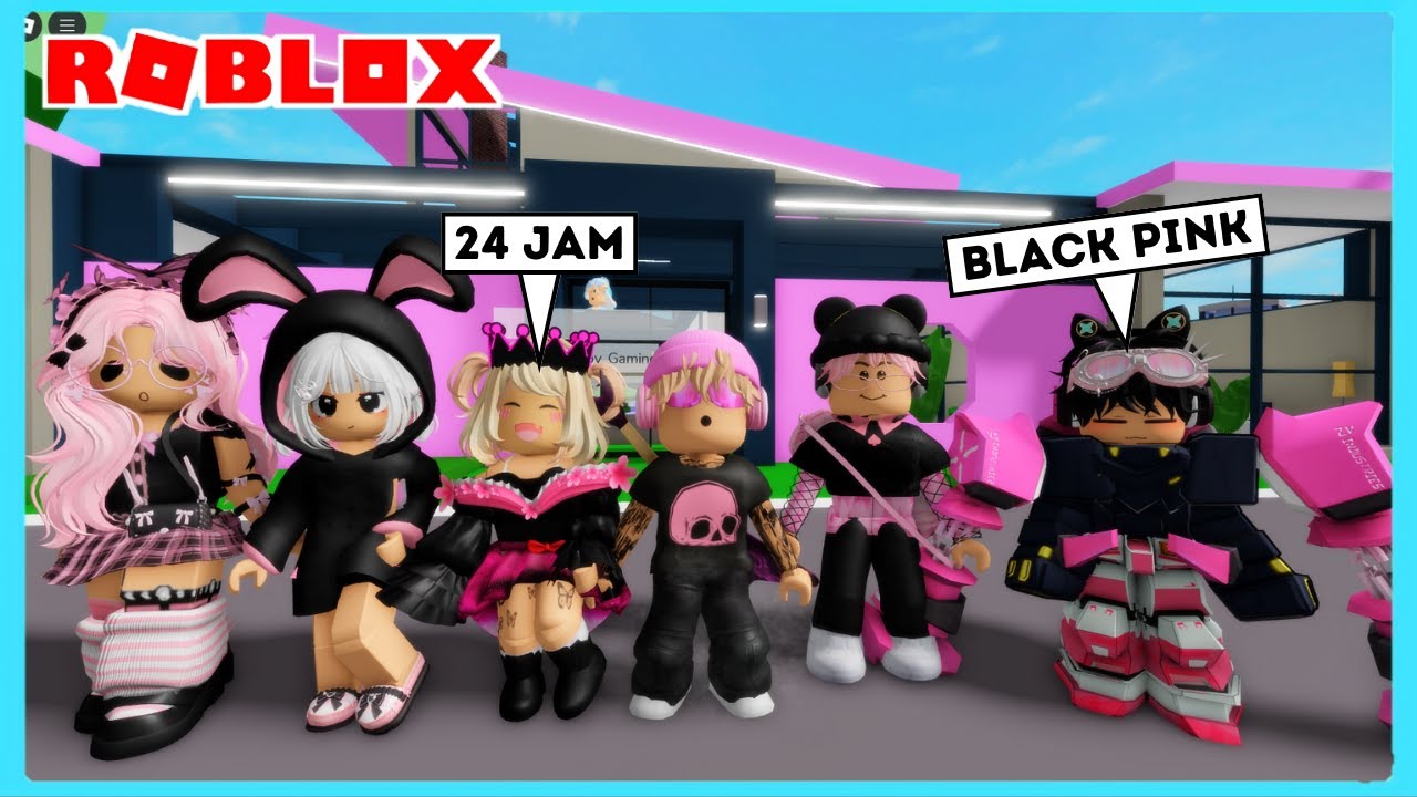 24 Jam Serba Black Pink Di Roblox Brookhaven ft @Shasyaalala